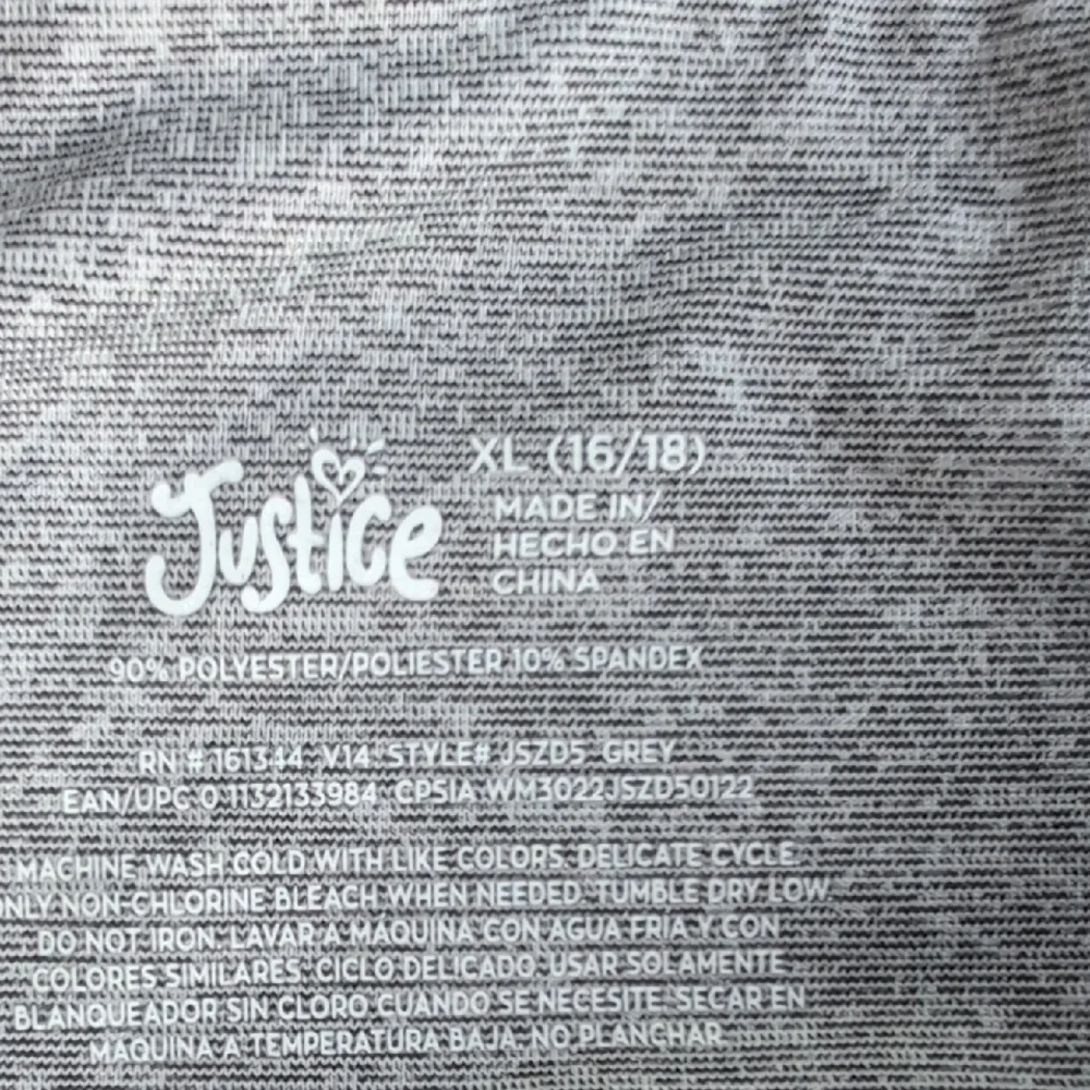 Justice Gray and Gold Leggings with Tapered Design